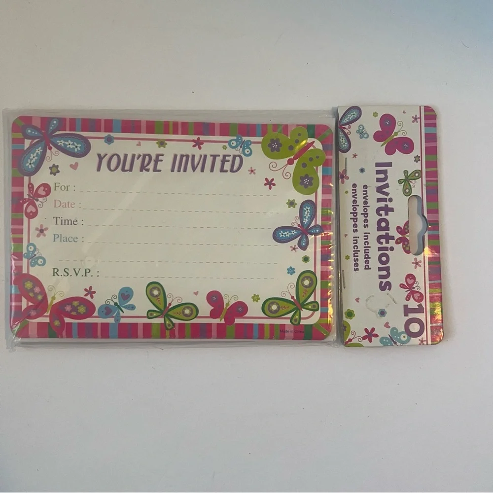 2 pack of Party Invitations 24 pack is Mermaid Theme and 10 pack‎  Flower Theme